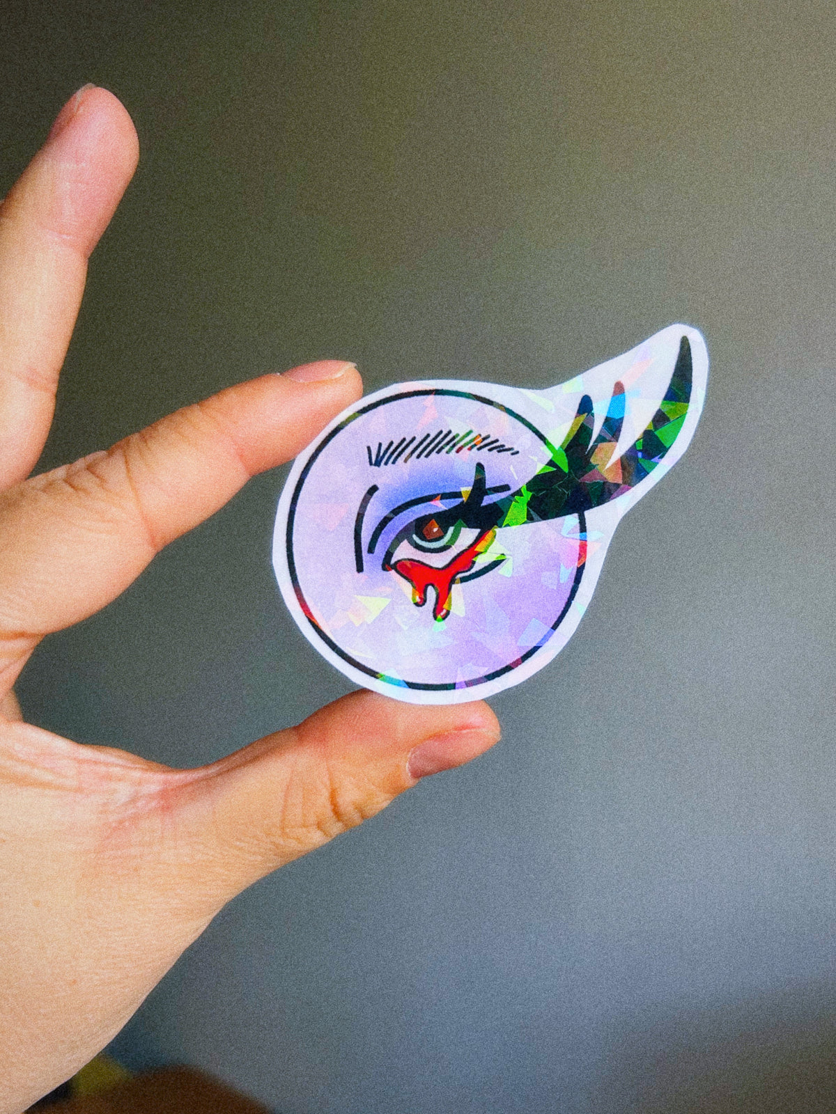 Sticker holographique - DAME VAMPIRE