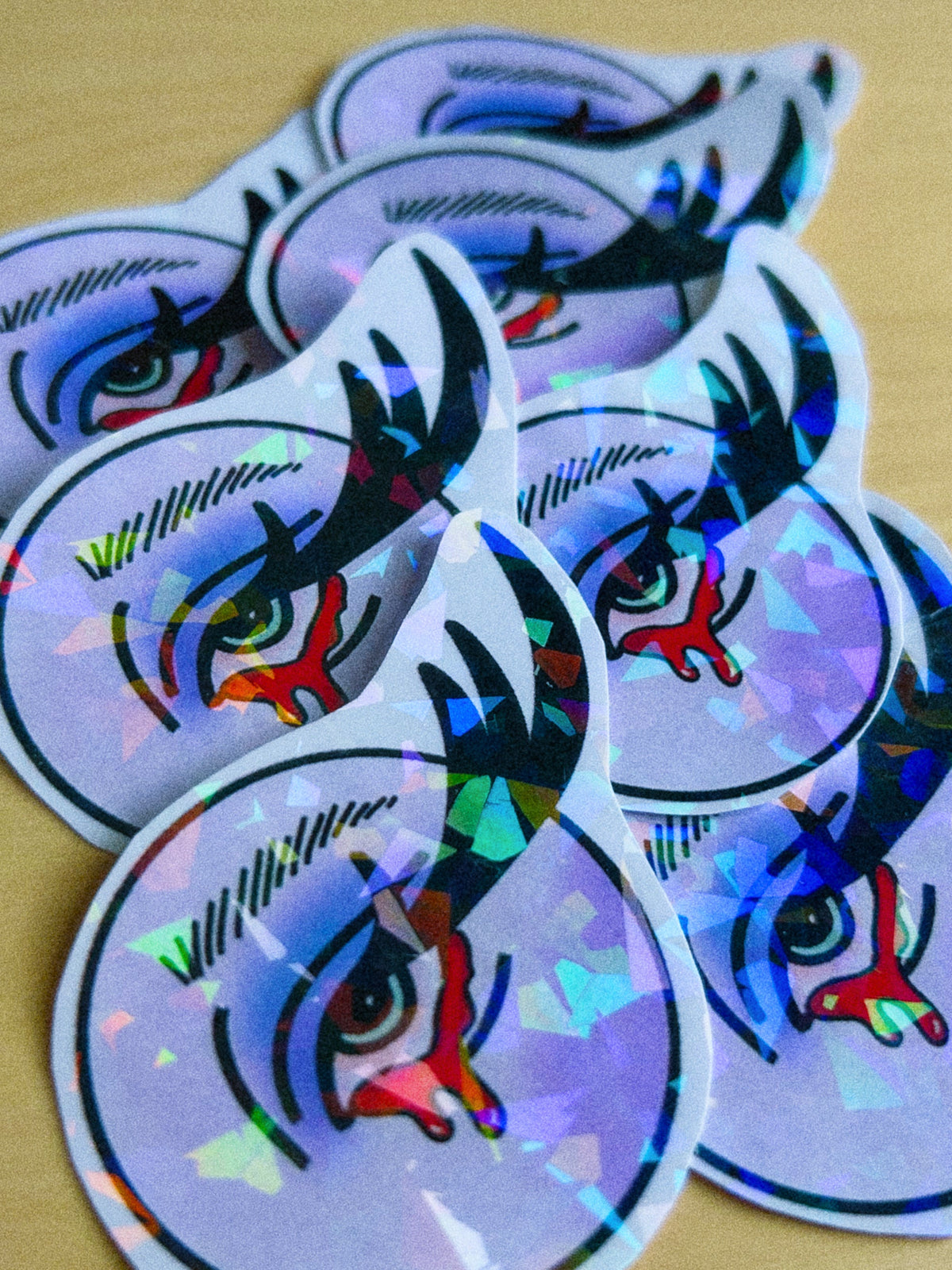 Sticker holographique - DAME VAMPIRE