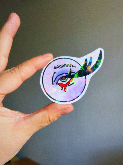 Sticker holographique - DAME VAMPIRE