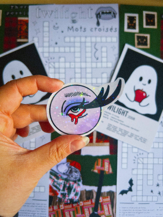 Sticker holographique - DAME VAMPIRE